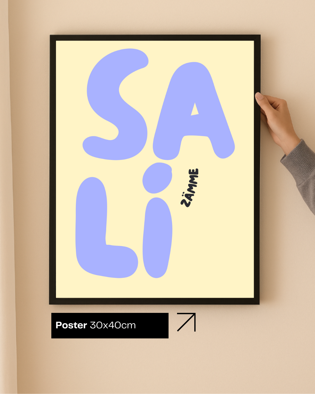 "SALI ZÄMME" Poster Gelb