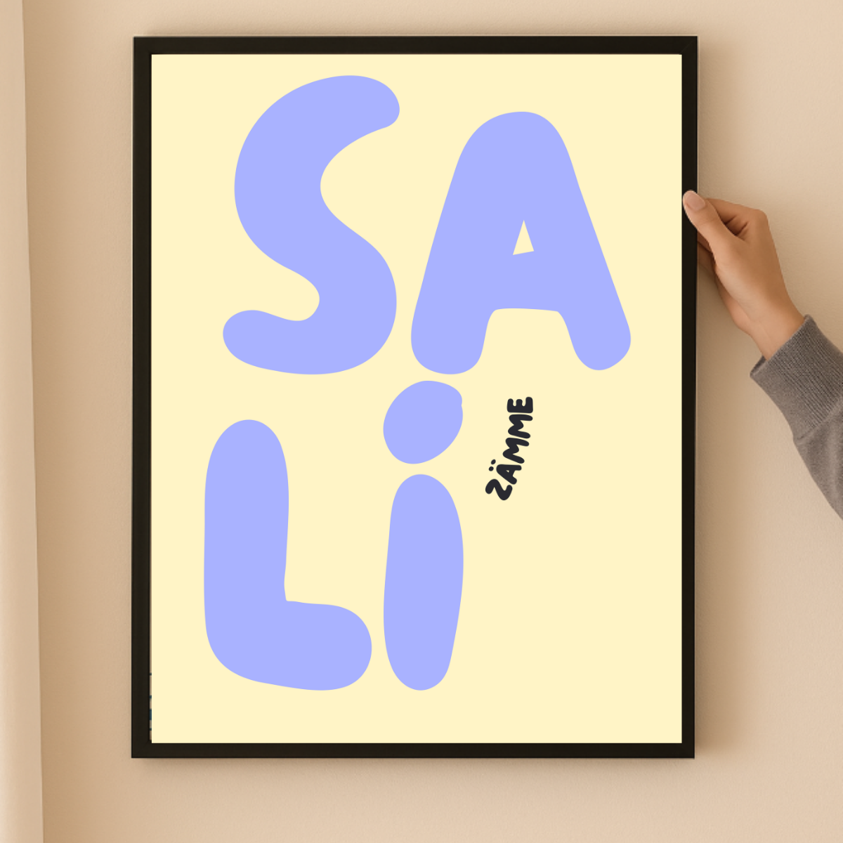 "SALI ZÄMME" Poster Gelb