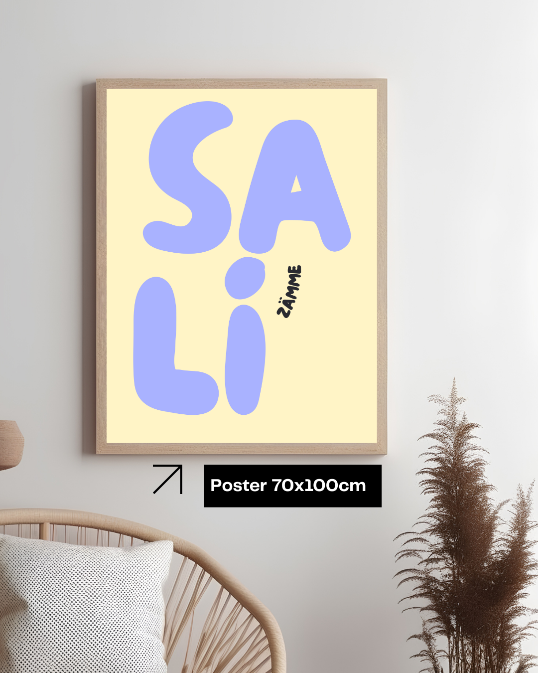 "SALI ZÄMME" Poster Gelb