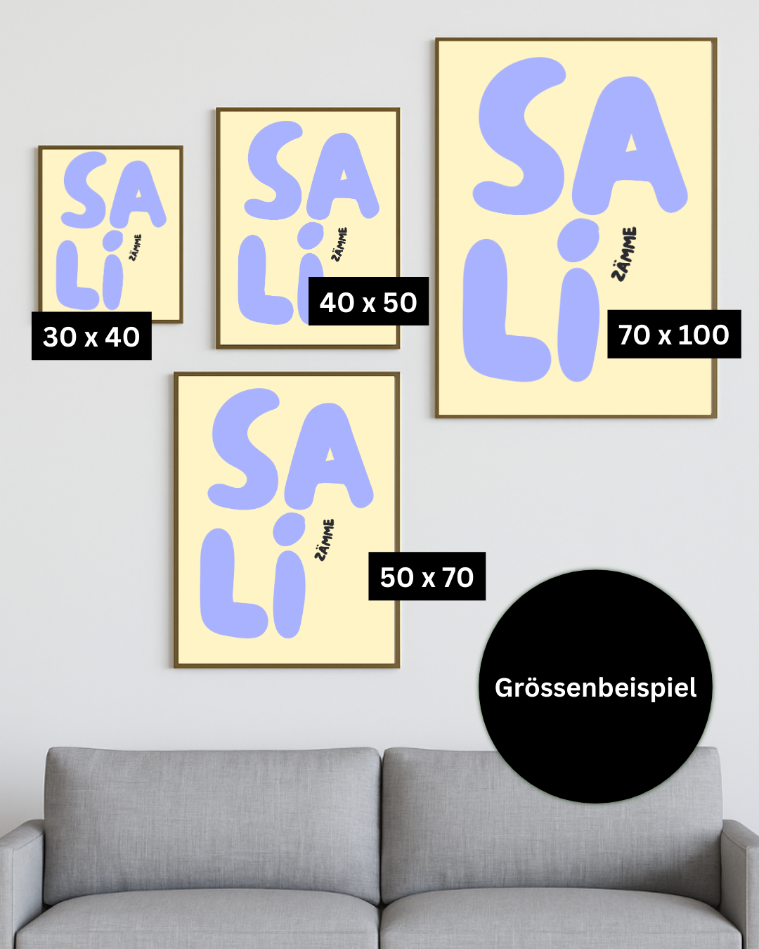 "SALI ZÄMME" Poster Gelb