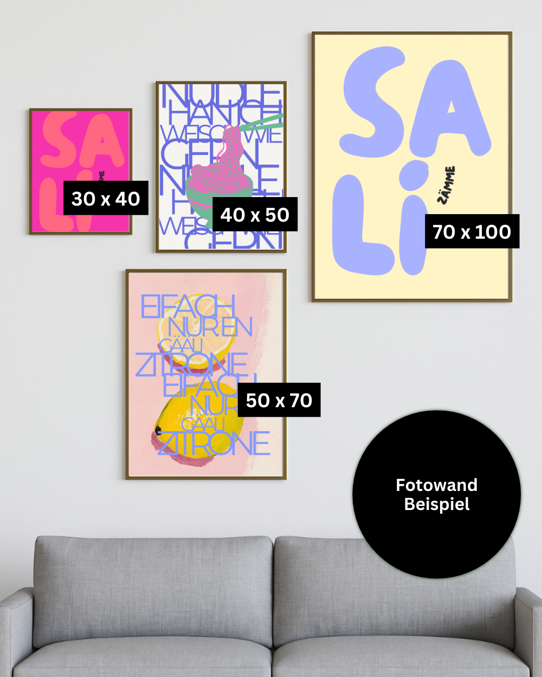 "SALI ZÄMME" Poster Gelb