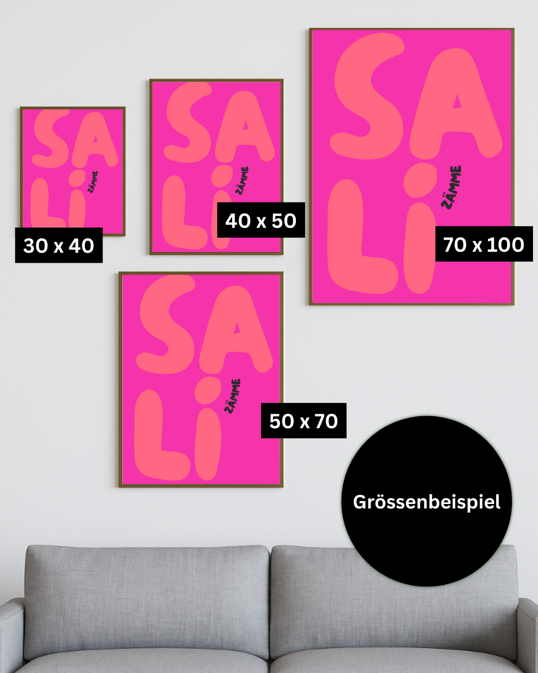 "SALI ZÄMME" Poster Pink