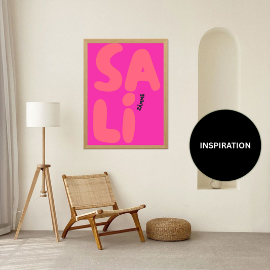 "SALI ZÄMME" Poster Pink