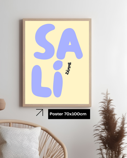 "SALI ZÄMME" Poster Gelb