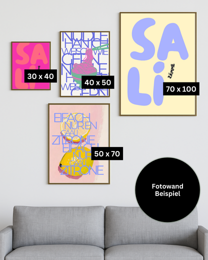 "SALI ZÄMME" Poster Gelb