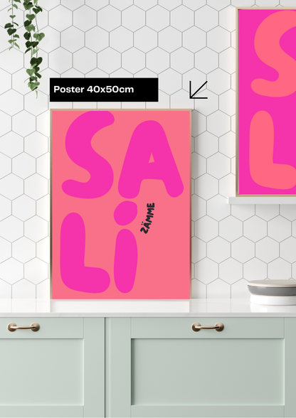 "SALI ZÄMME" Poster Koralle